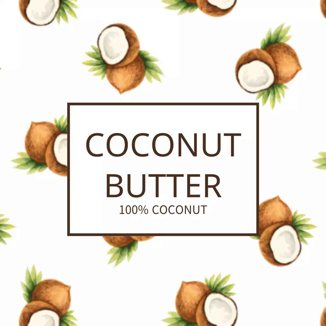 Brown Minimal Coconut Promotion Banner
