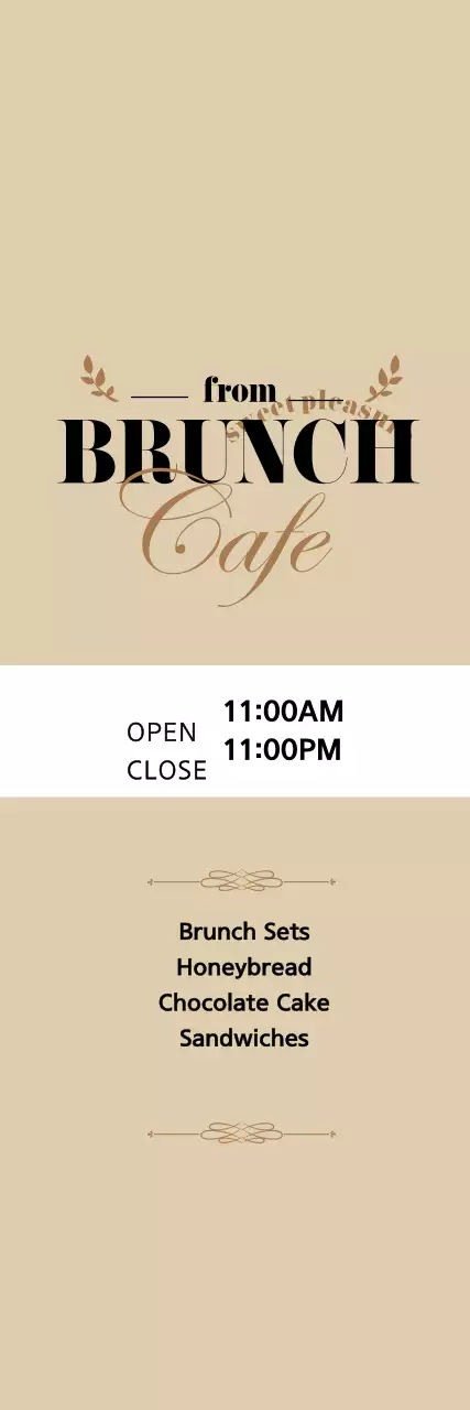 Banner de menu de café clássico bege