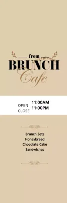 Banner de menu de café clássico bege