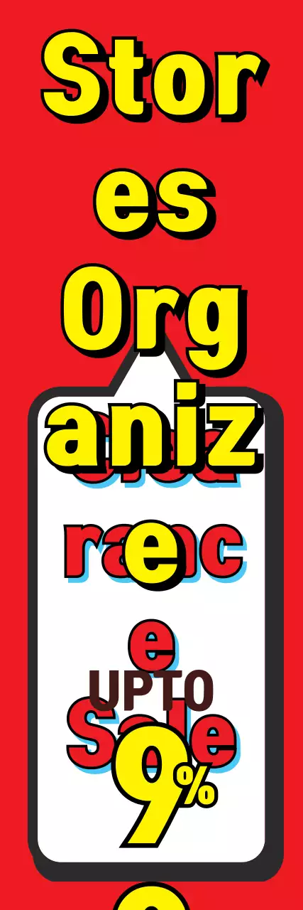 Banner promocional de venda em negrito vermelho