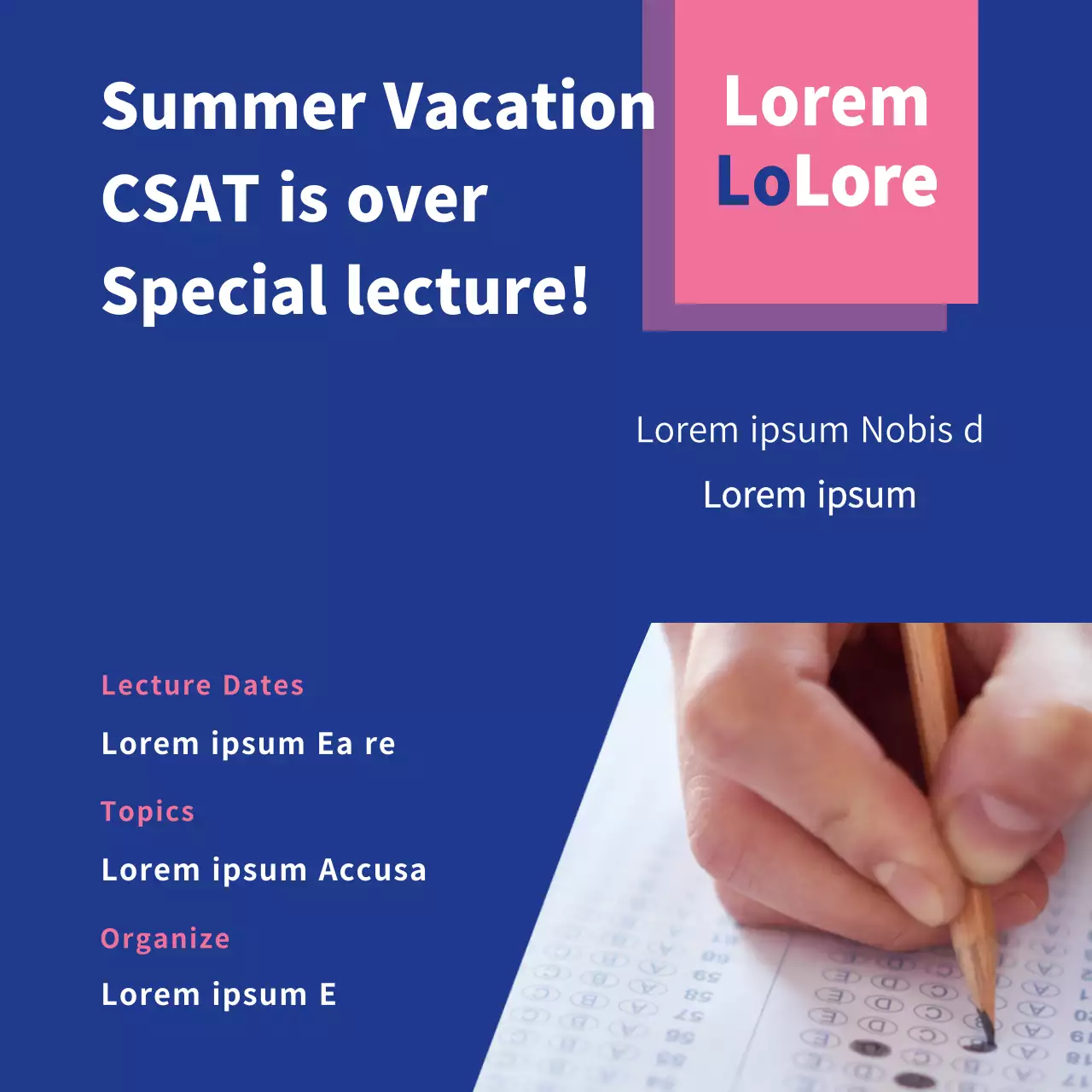 Blue Modern Lecture Announcement Banner