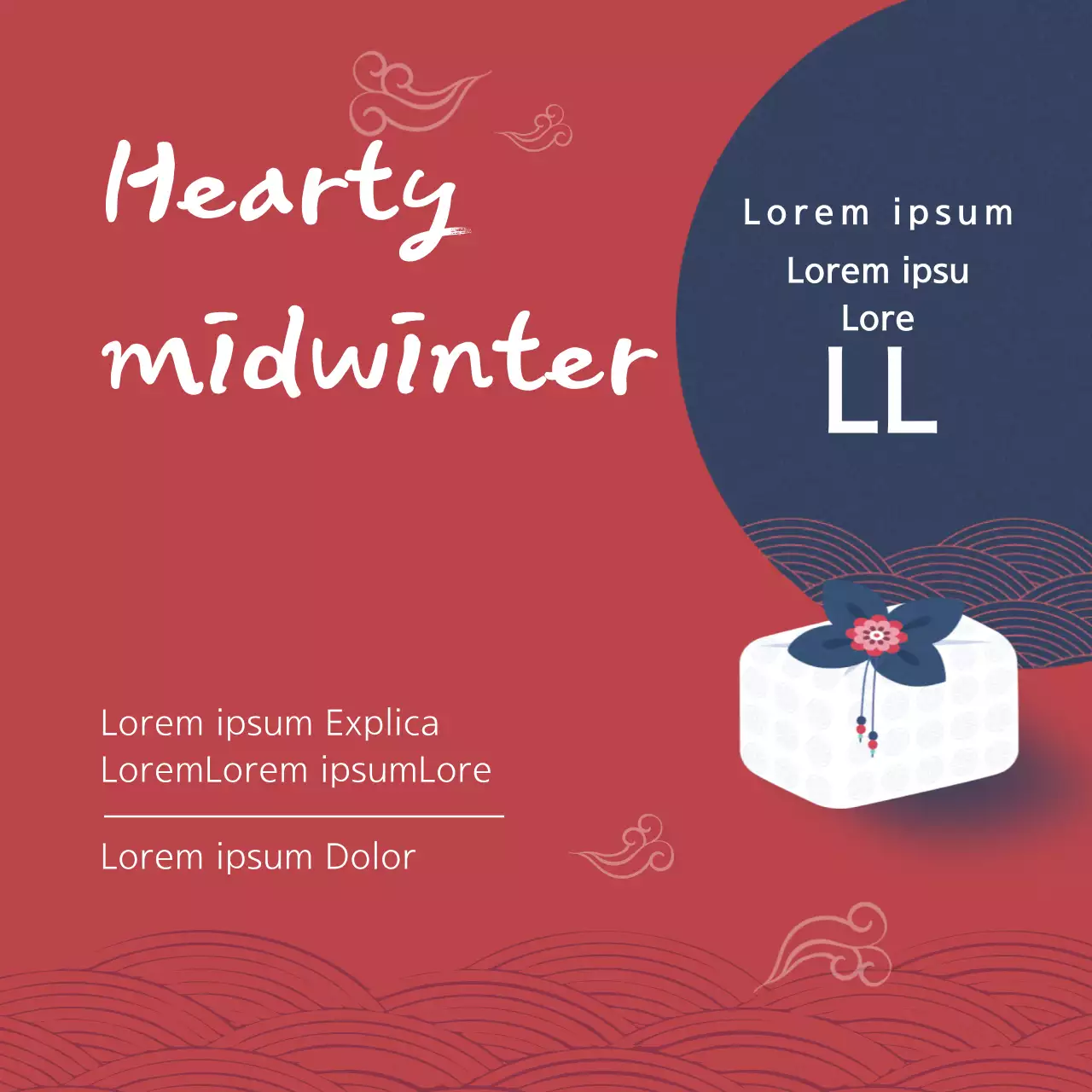 Red Traditional Winter Announcement Banner