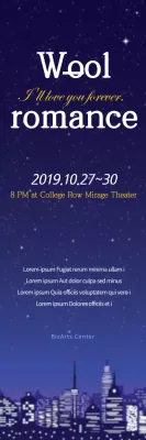 Banner de evento elegante e romântico da Marinha