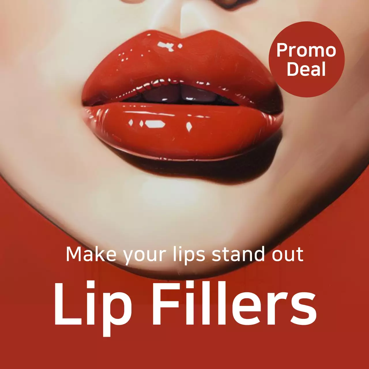 Red Modern Beauty Promotion Instagram Post