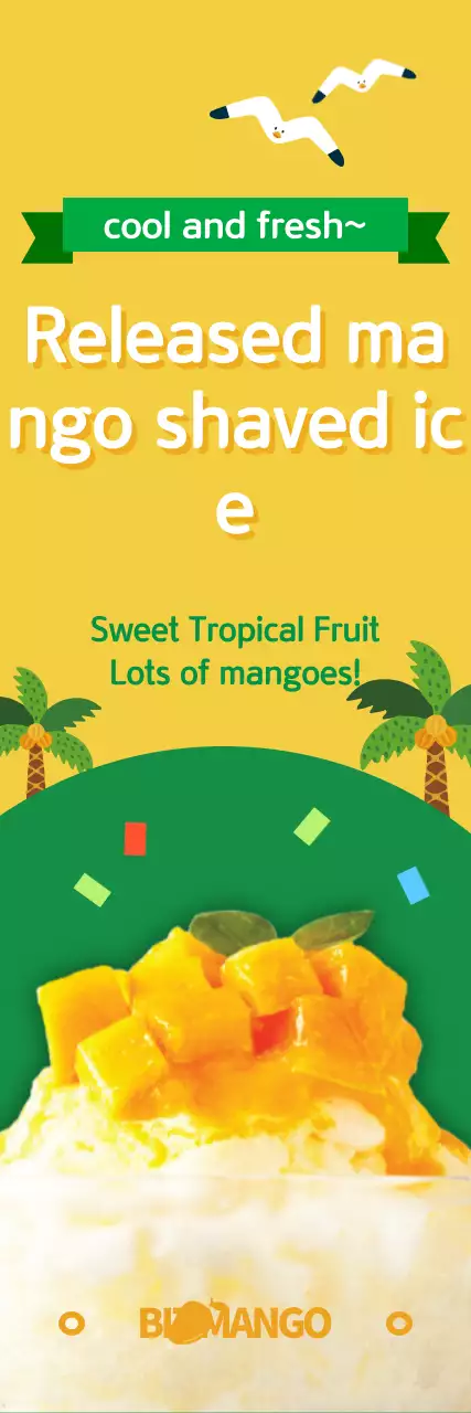 Gelo raspado de manga