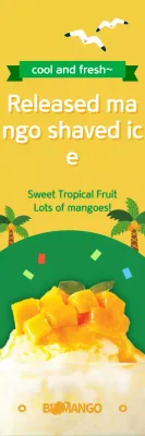 Gelo raspado de manga