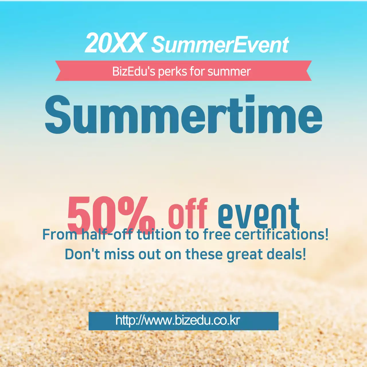 Banner promocional de verão azul da moda