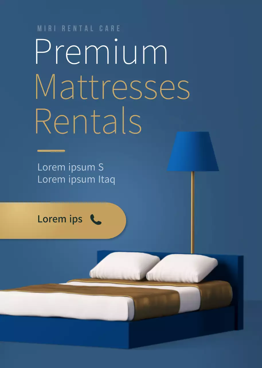 Poster Promosi Kasur Modern Biru