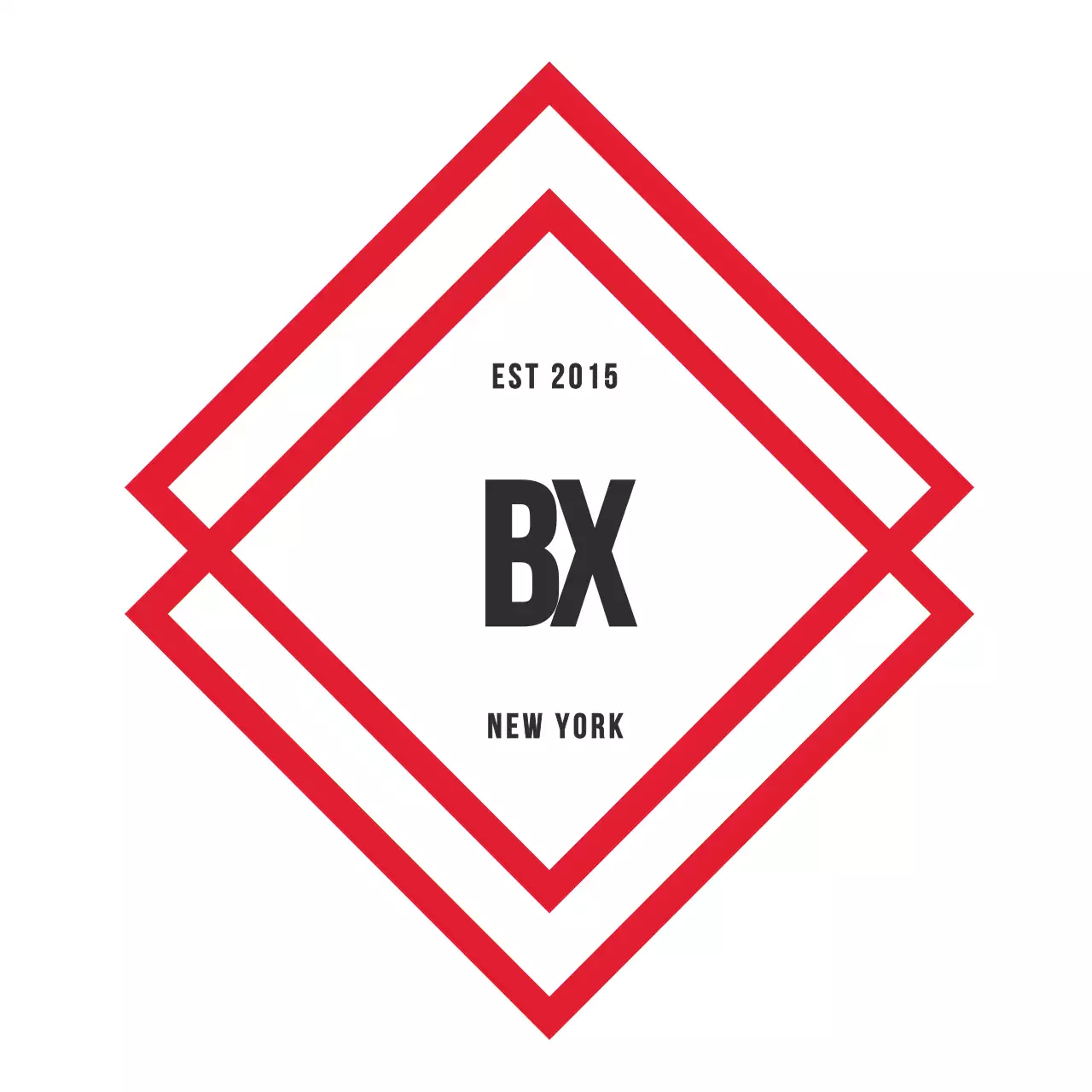 Red Geometric Business Card Logo