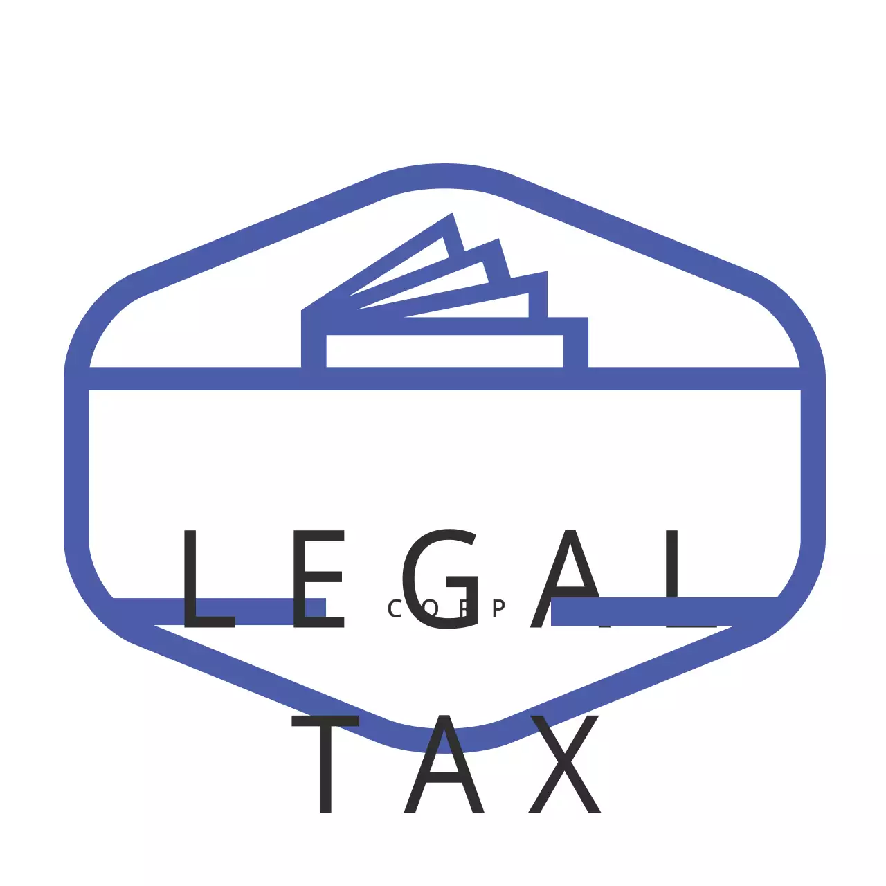 Blue Minimal Legal Document Logo