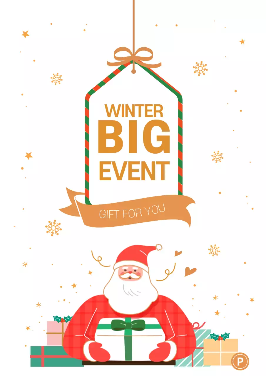 Green Festive Winter Event Poster