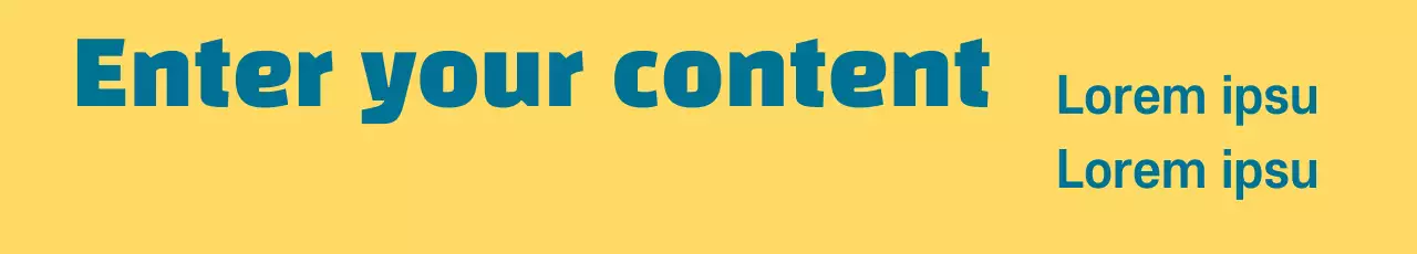 Banner de layout de conteúdo simples amarelo