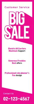 Banner promocional de venda em negrito rosa