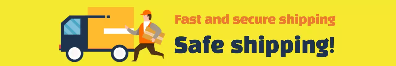 Pengiriman ilustrasi sederhana berwarna kuning