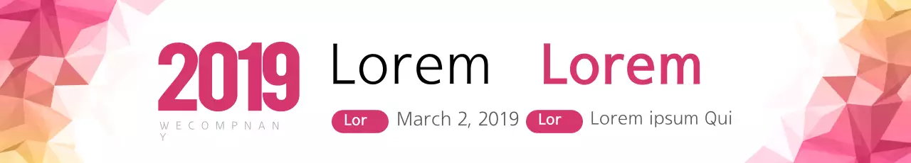 Banner de anúncio de evento geométrico rosa