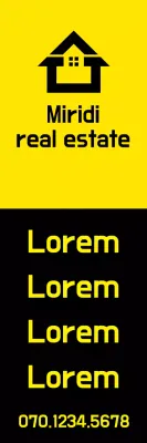 Banner de anúncio imobiliário moderno amarelo