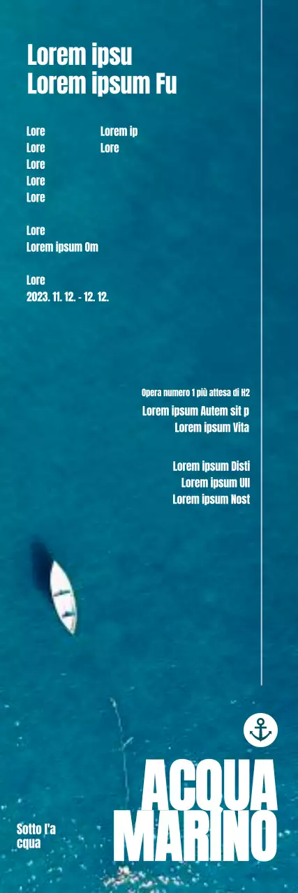 Promuovere un concerto di concetto con lo sfondo dell'oceano
