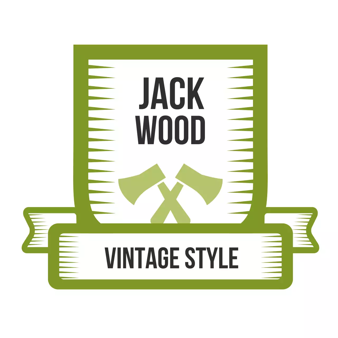 Green Vintage Style Design Logo