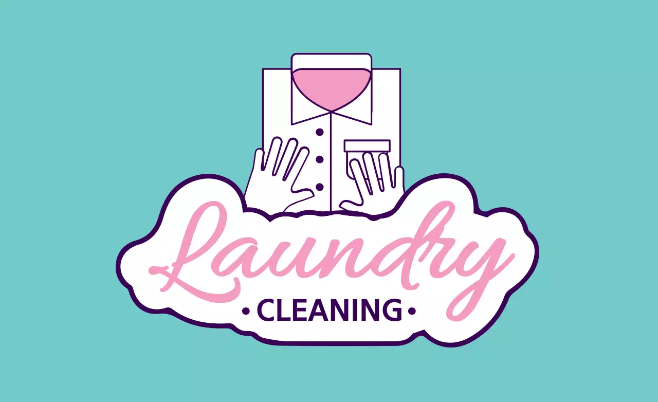 Turquoise Simple Laundry Advertisement Banner