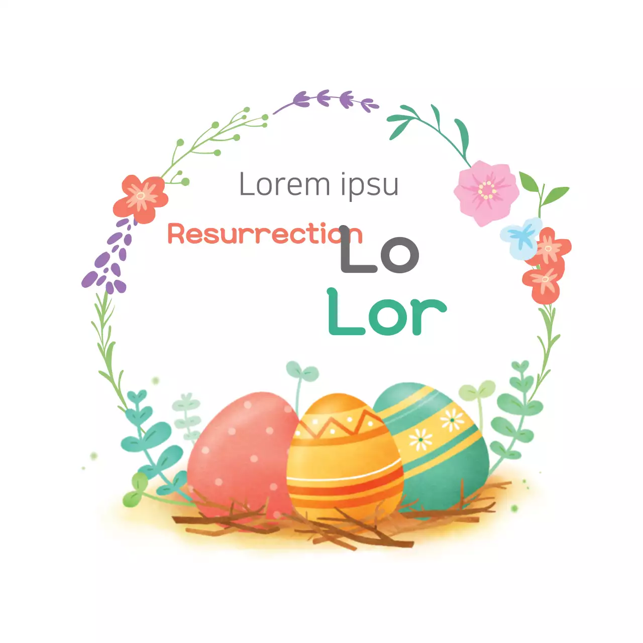 Colorful Traditional Easter Invitation Banner