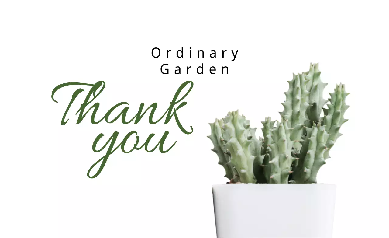 White Minimal Thank You Card Banner