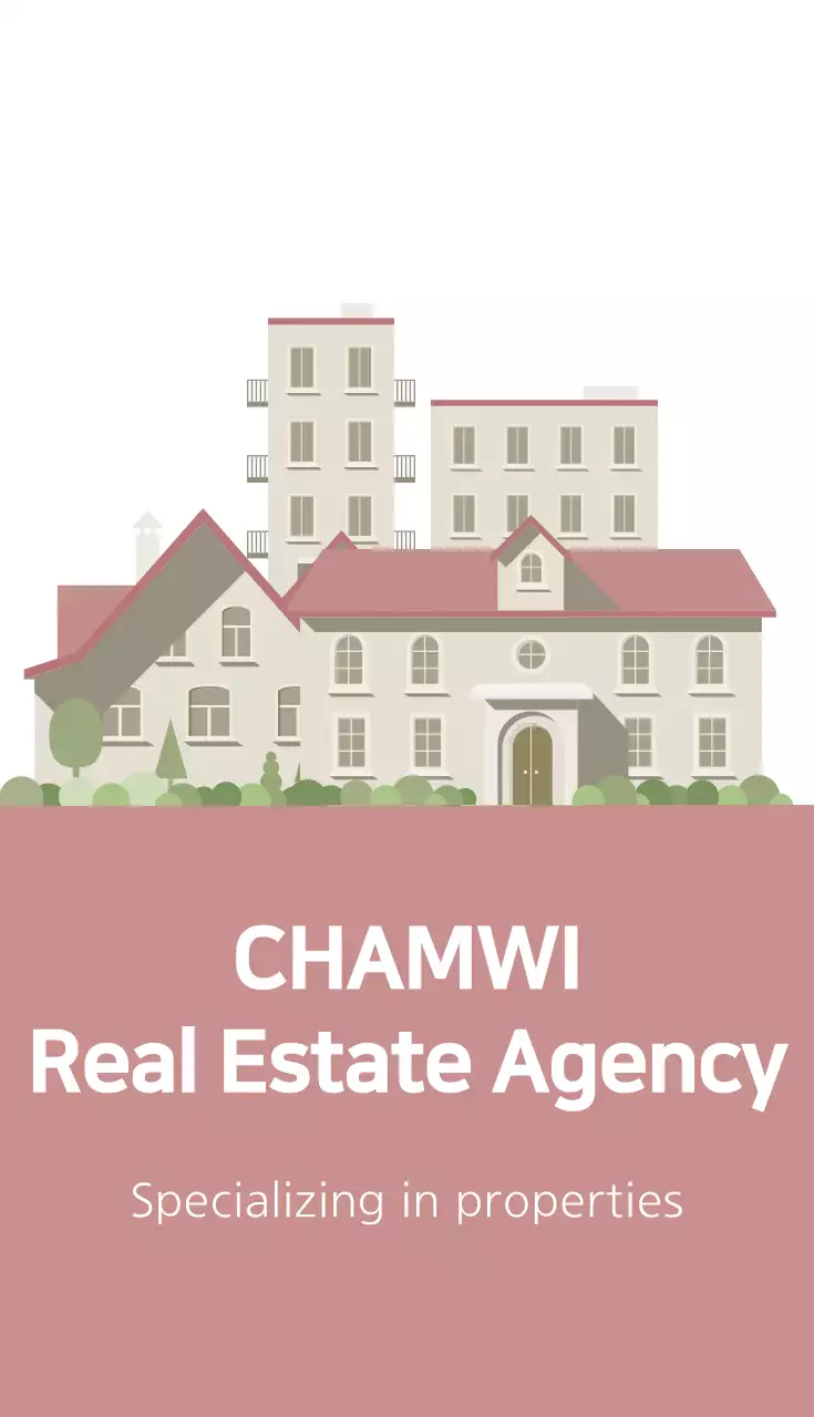 Cartão de visita de anúncio imobiliário minimalista rosa