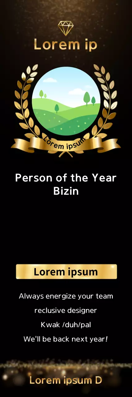 Banner de anúncio do prêmio Black Elegant