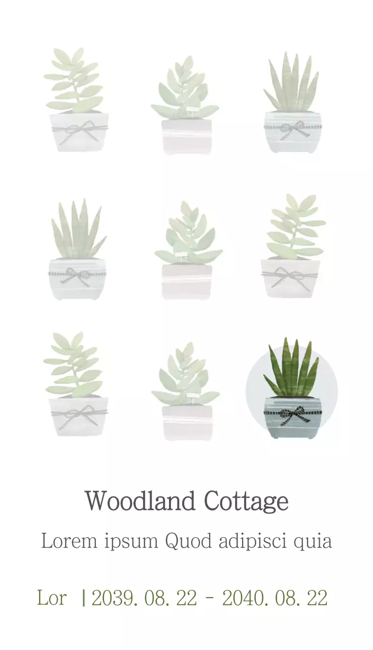 Danh thiếp mời cây thực vật xanh