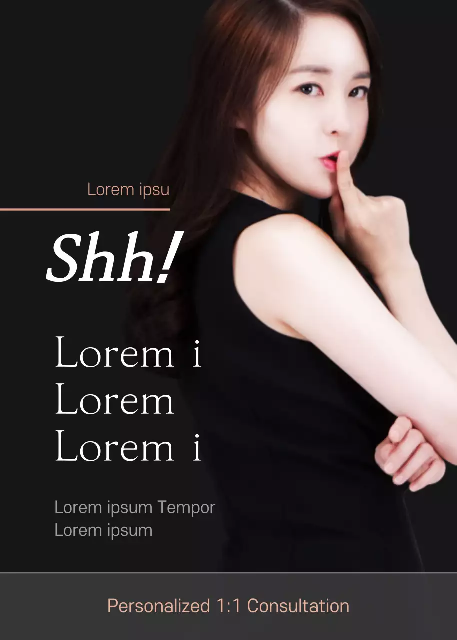 Poster Iklan Konsultasi Modern Hitam