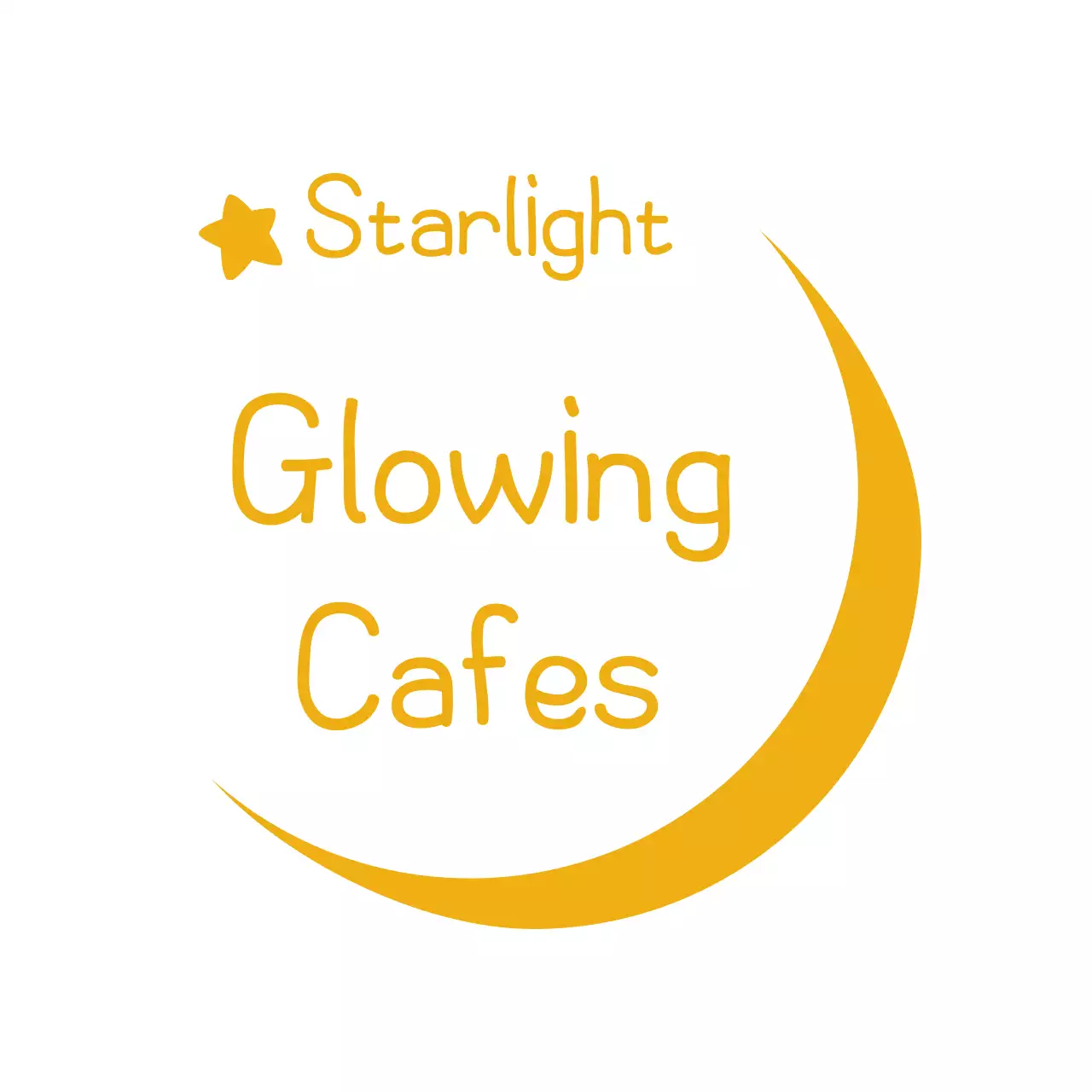 Yellow Playful Cafe Promotion Logo