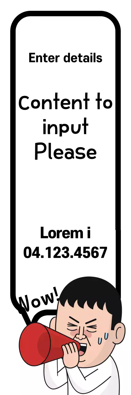 Banner de aviso de anúncio de quadrinhos vermelhos