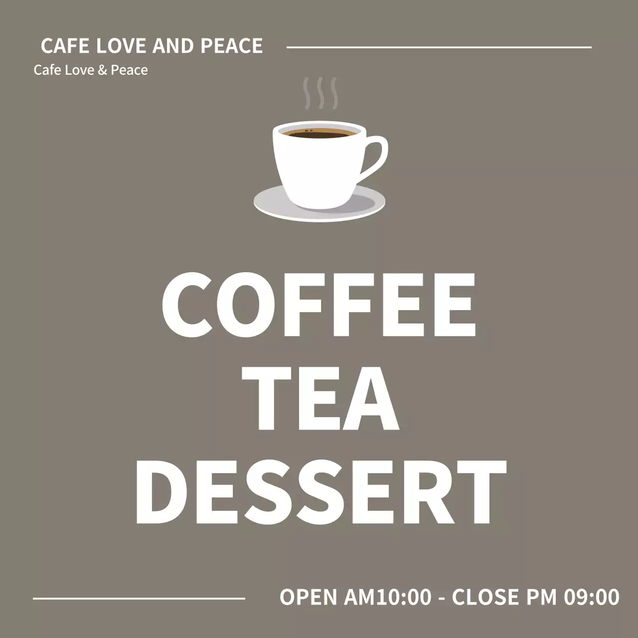Grey Minimal Cafe Promotion Banner