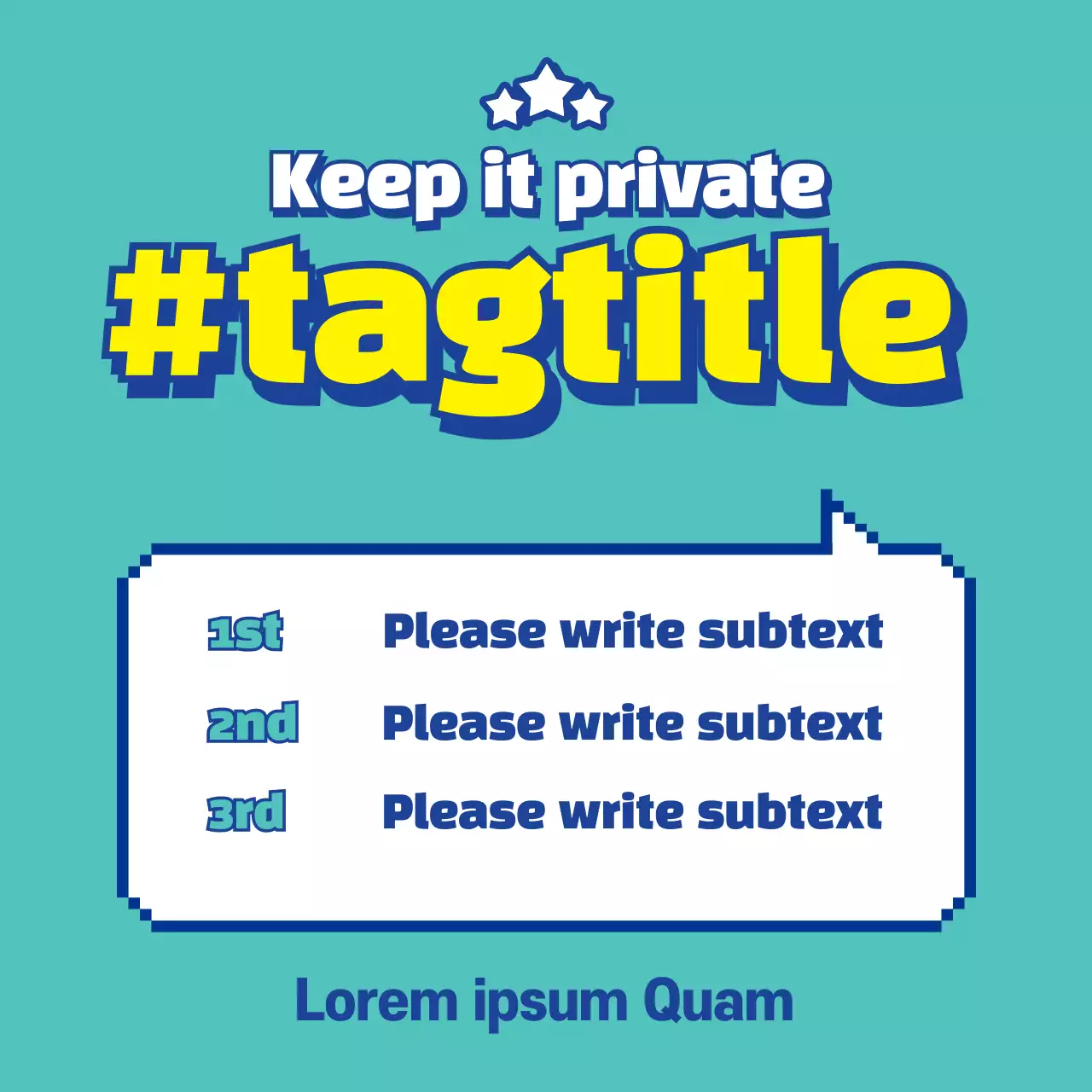 Blue Modern Privacy Announcement Banner