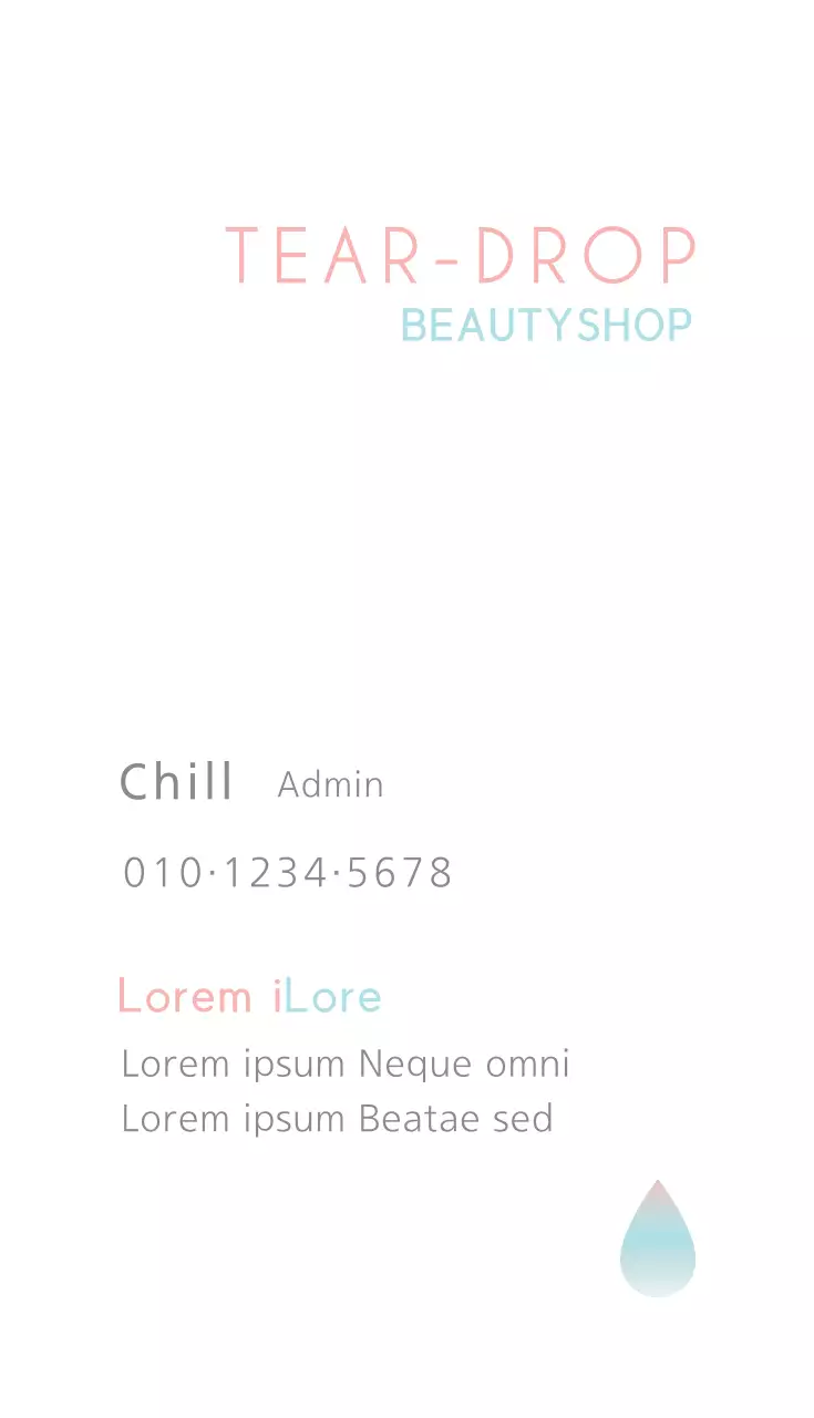 Cartão de visita de beleza minimalista pastel