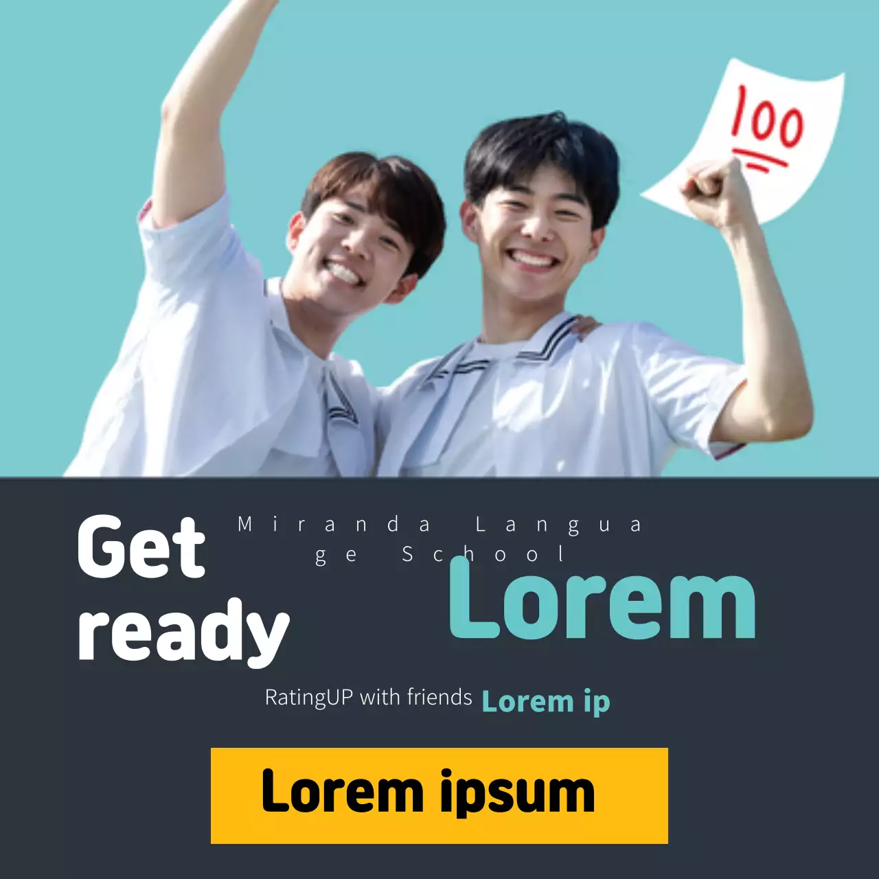 Teal Modern Education Advertisement Banner