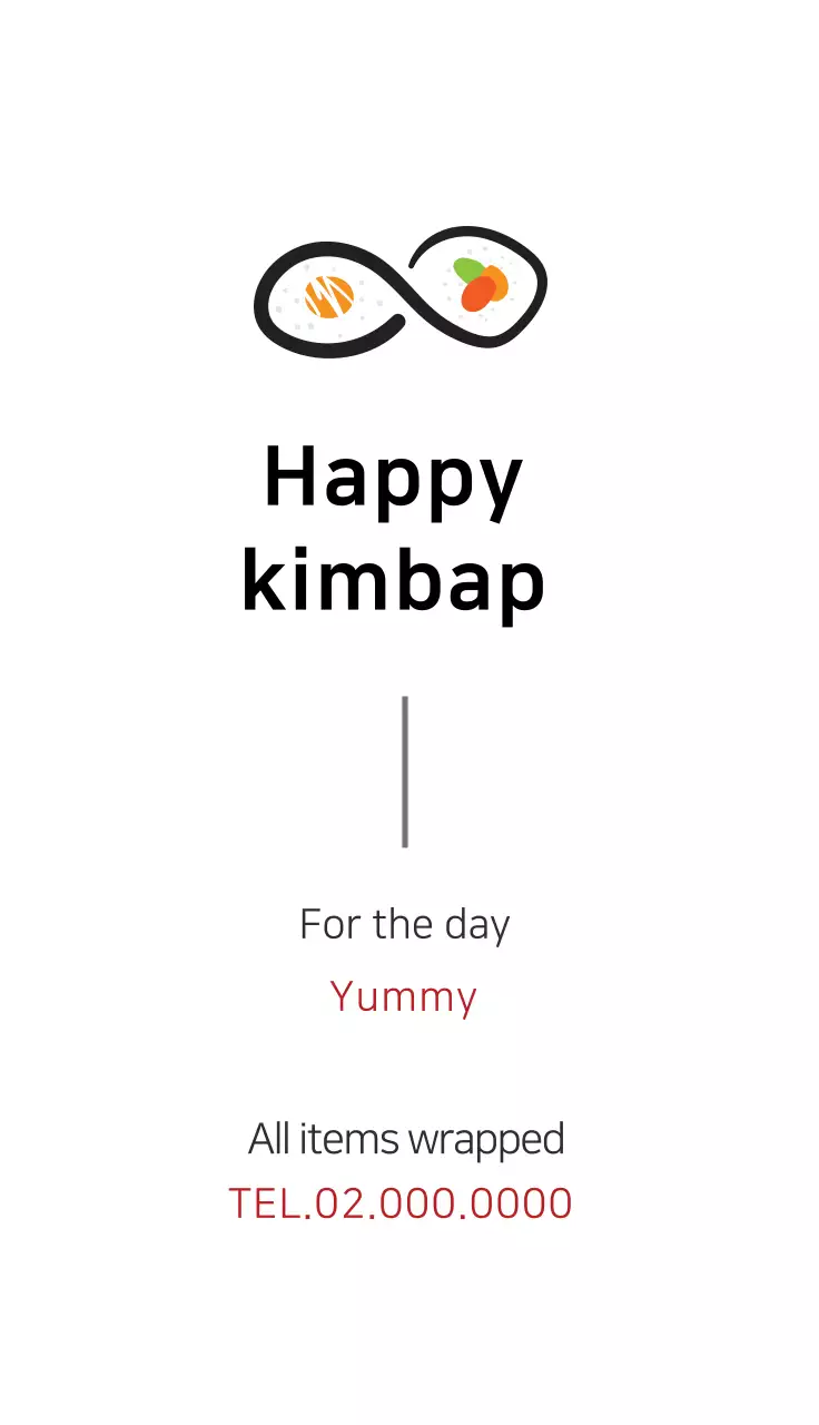 Kartu Nama Menu Makanan Minimal Putih