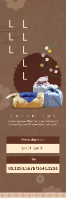 Banner de anúncio de evento tradicional marrom