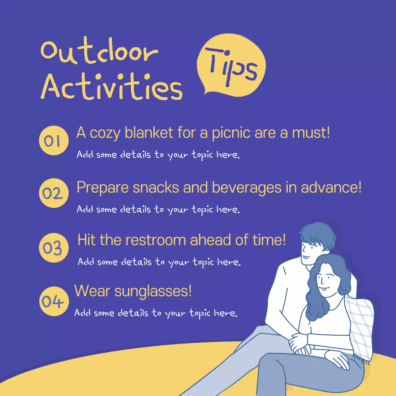 Blue Trendy Couples Guide Instagram Carousel