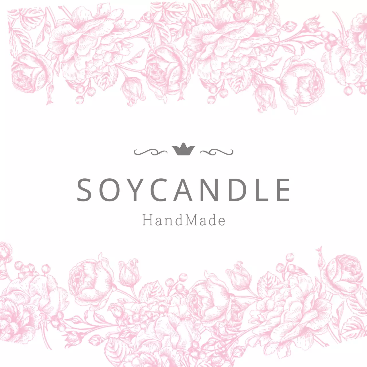 Pink Floral Handmade Invitation Banner