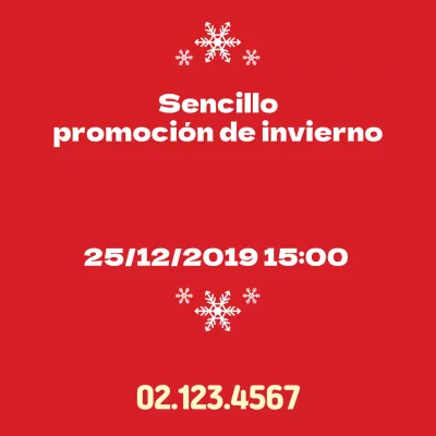 Sencillo cuadrado promocional rojo de invierno