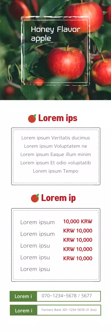 Banner promocional da Apple moderna vermelha