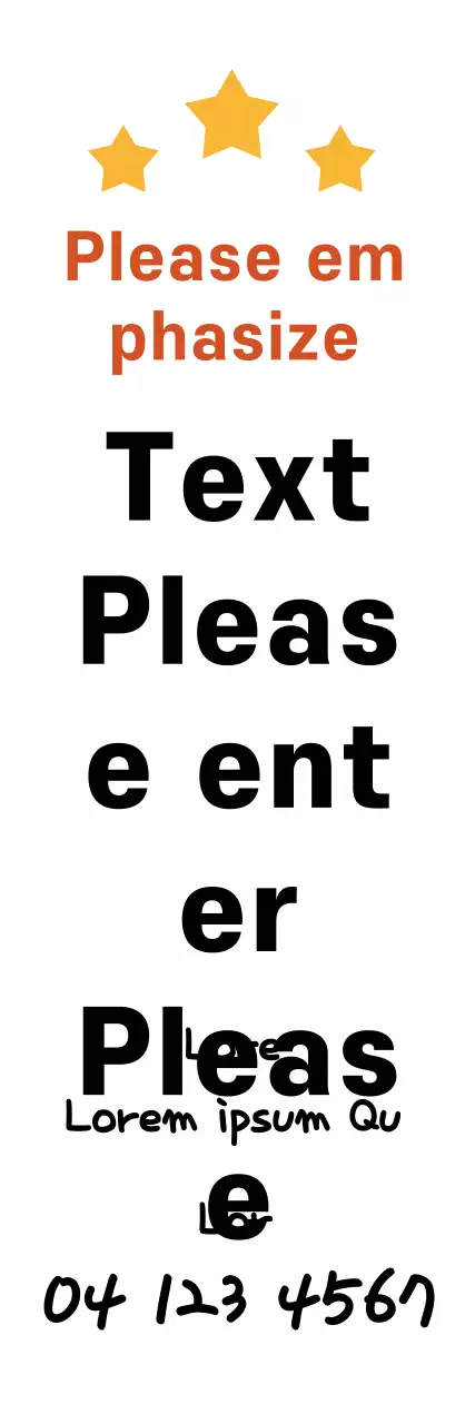 Banner de guia de texto mínimo laranja