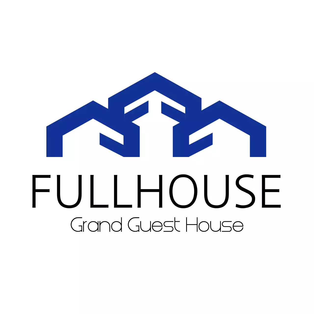 Blue Minimal Guesthouse Advertisement Logo