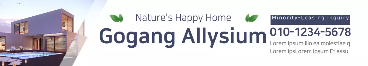 Banner de anúncio de habitação moderna branca