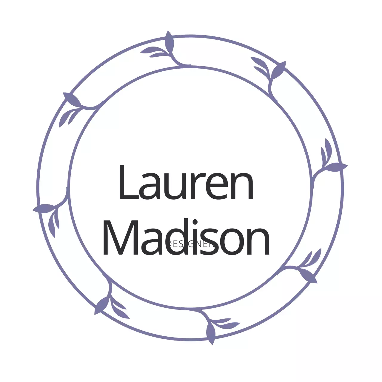 Logotipo de cartão de visita minimalista roxo