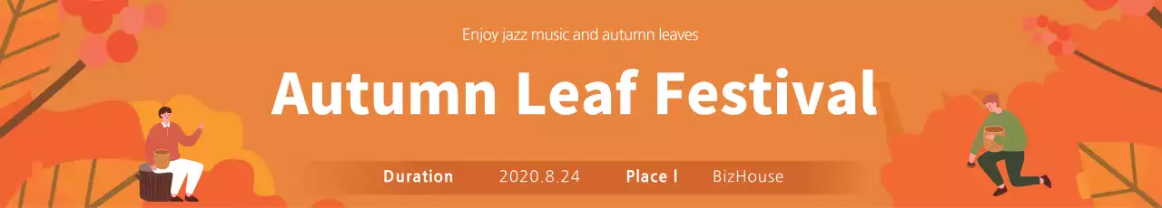 Orange Illustration Promotes Fall Foliage Festival