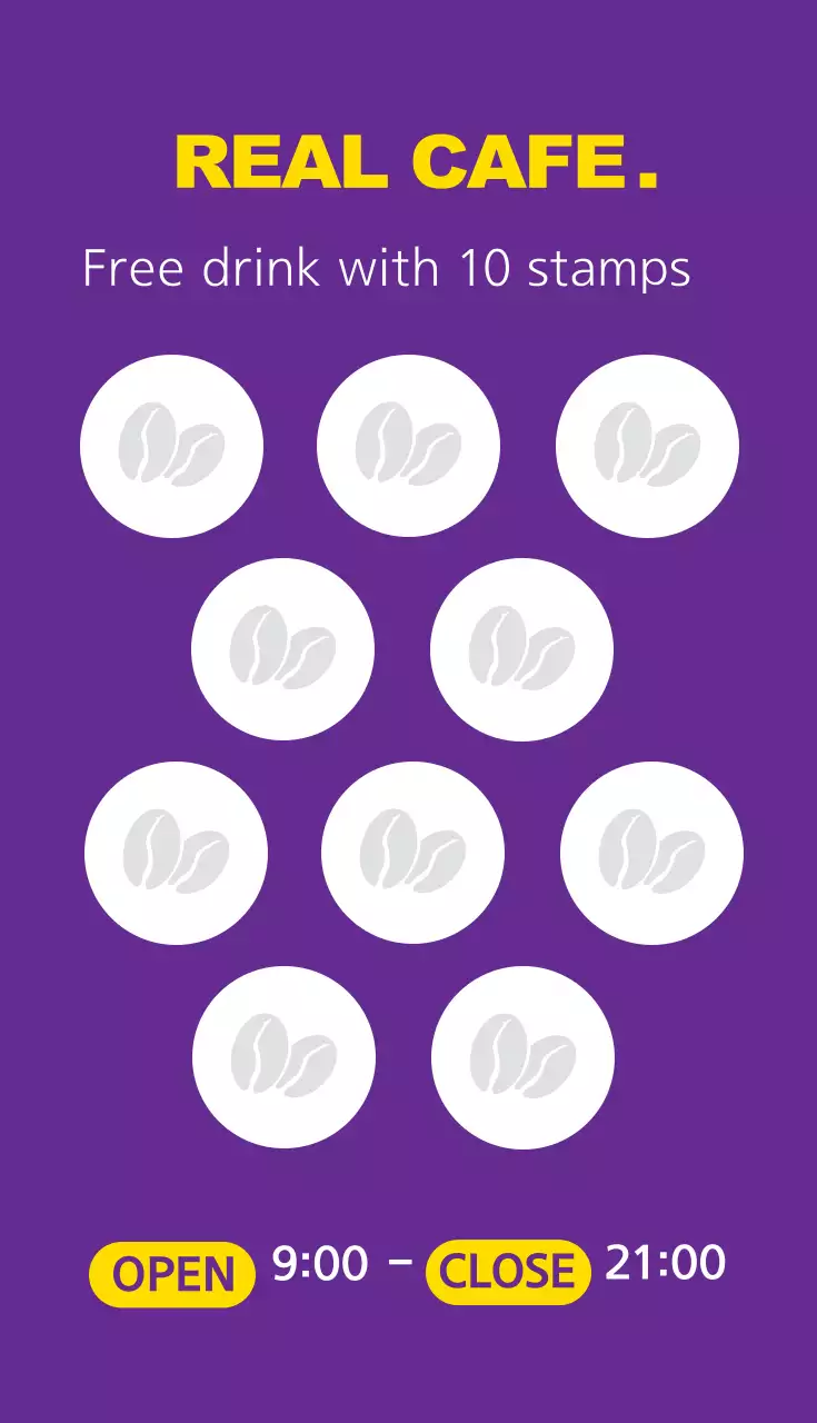 Café, cartões de visita com cupões