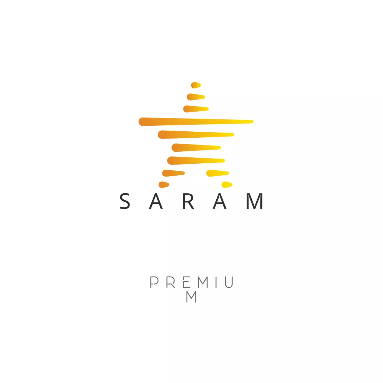 Orange Minimal Business Card Logo