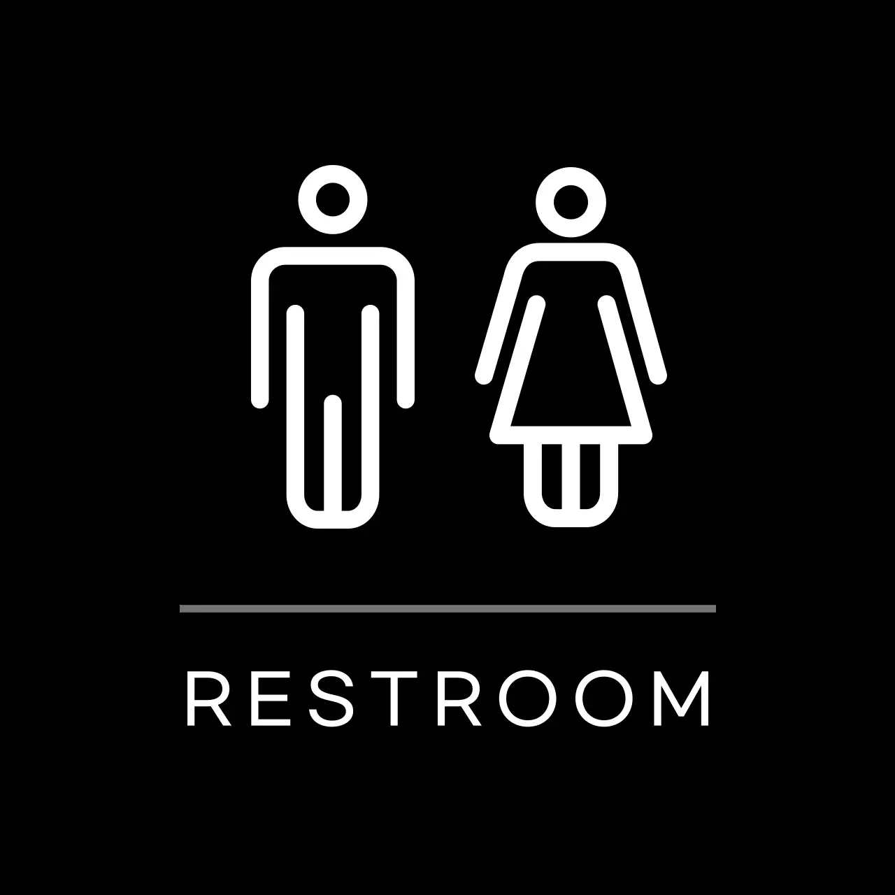 Black simple signage