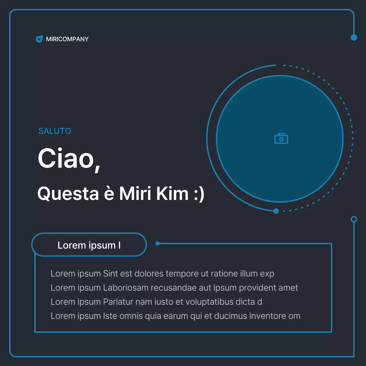 Forme geometriche semplici in nero e blu per il business